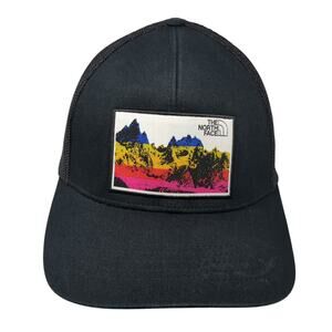 The North Face Fitted Baseball Cap Black One Size Mesh Back Embroidered 6 Panel